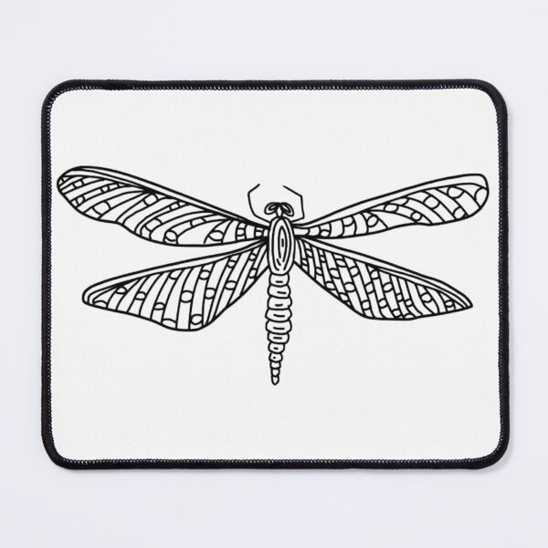 Item preview, Dragonfly Design Black and White Simple designed and sold by Ellora Roy.