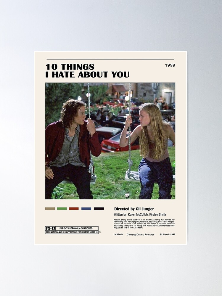 10 Things I Hate About You (1999) Movie Poster for Sale by