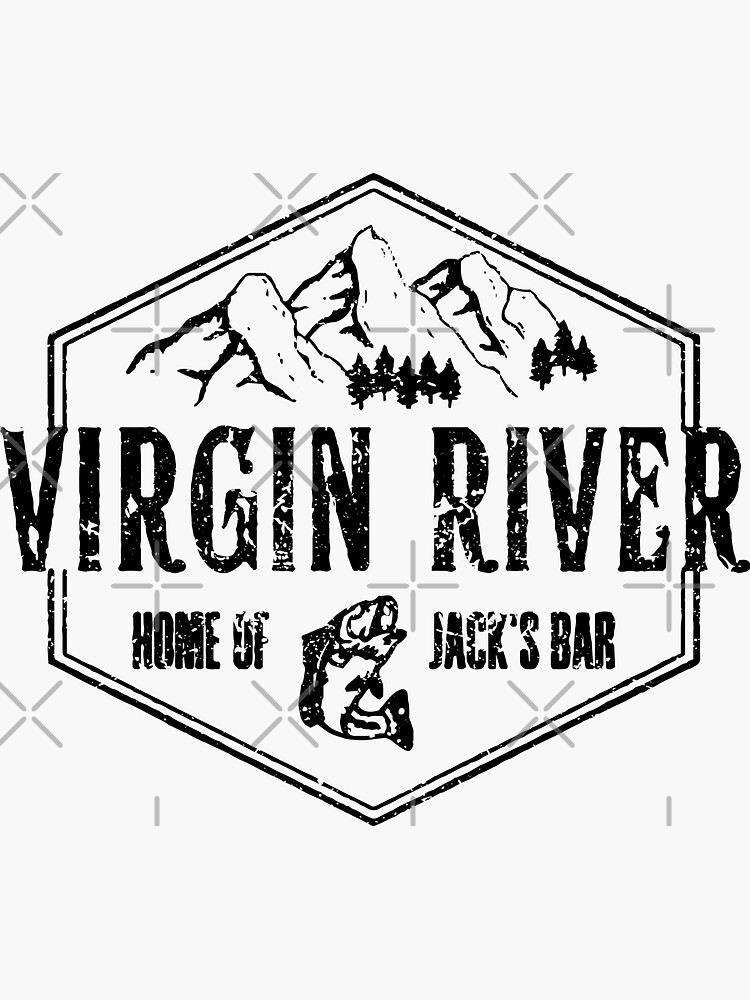 "Vintage Virgin River Home Of Jacks Bar" Sticker for Sale by Rokayna