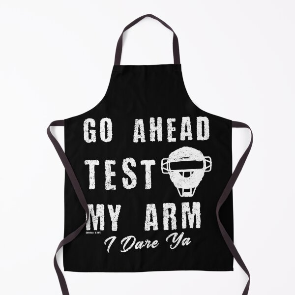 Item preview, Go Ahead Test My Arm I Dare Ya Fastpitch Funny Baseball Softball Catcher designed and sold by MichelSorour.