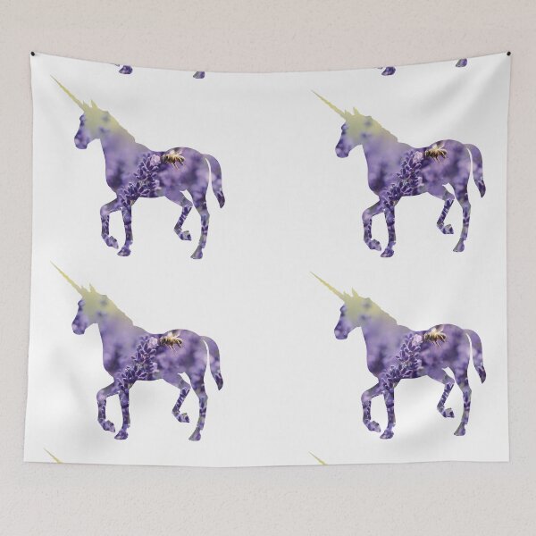 Item preview, UNICORN IN LAVENDER BEE designed and sold by acatherine.