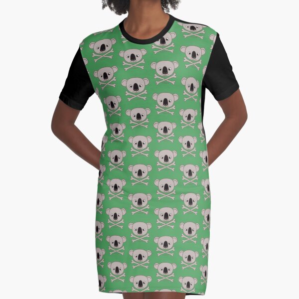 Fuzzybones™—Leaf (Koala) Graphic T-Shirt Dress