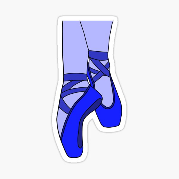 Item preview, Blue pointe shoes designed and sold by CalliesArt.