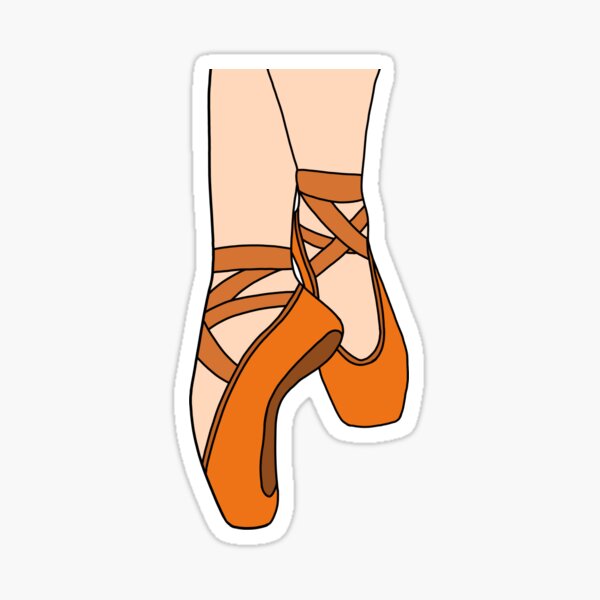 Item preview, Orange pointe shoes  designed and sold by CalliesArt.
