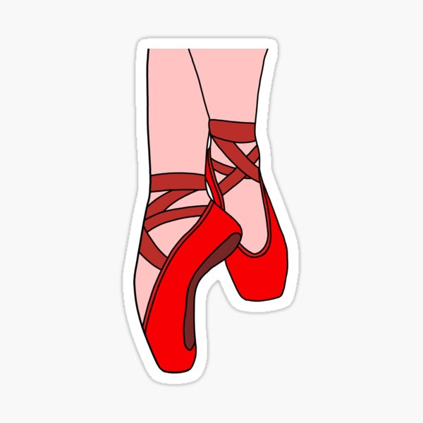 Item preview, Red pointe shoes designed and sold by CalliesArt.