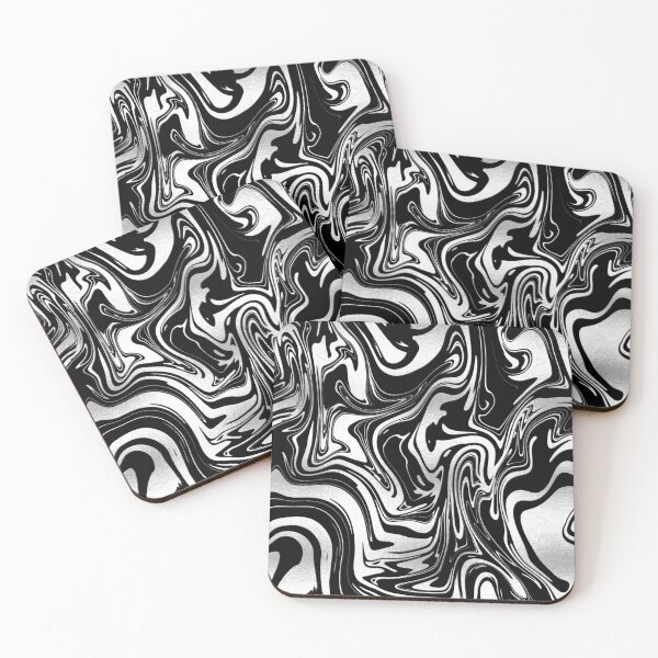 Item preview, Silver swirls with black and white designed and sold by FGCART.