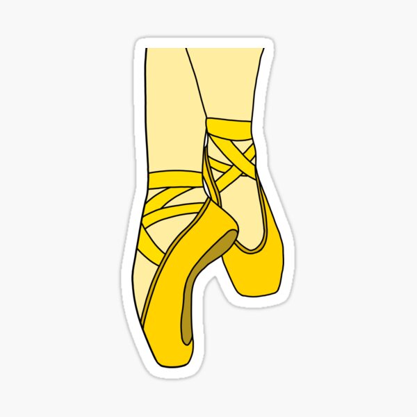 Item preview, Yellow pointe shoes designed and sold by CalliesArt.