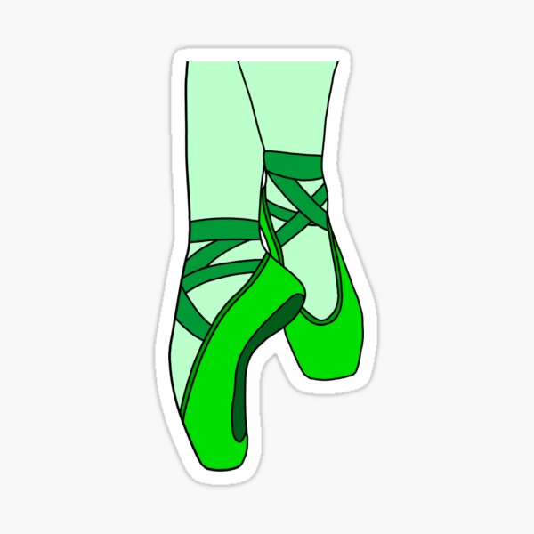 Item preview, Green pointe shoes designed and sold by CalliesArt.