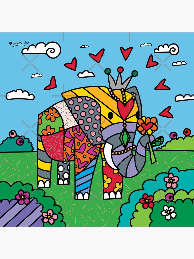 "Elephants Playing In The Park" Sticker for Sale by willyrudy | Redbubble