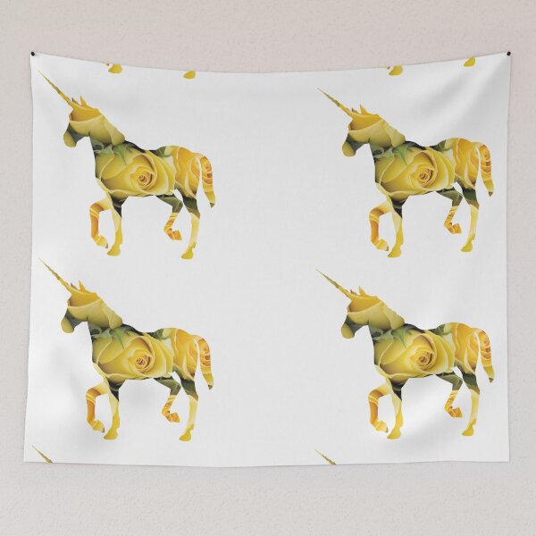 Item preview, UNICORN IN YELLOW ROSES designed and sold by acatherine.
