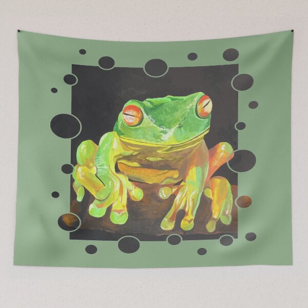 Item preview, Red Eyed Tree Frog Artistic Vector designed and sold by taiche.