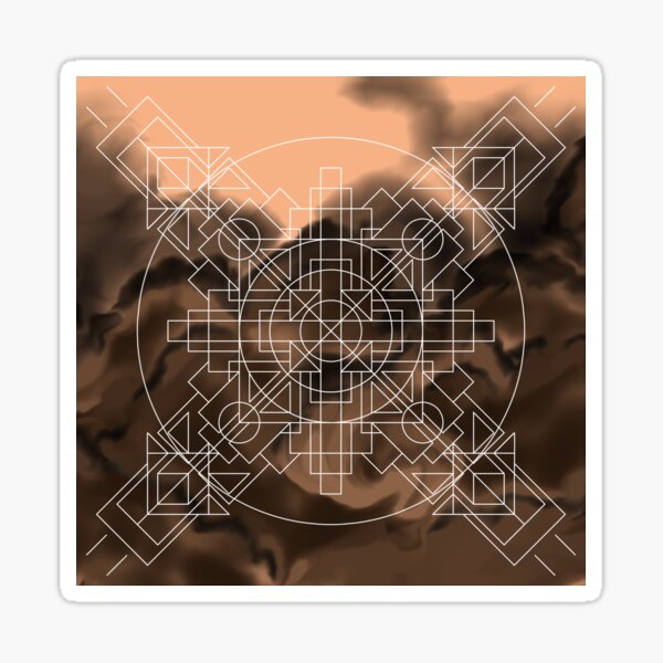 Symmetrically Abstract [Dark] Sticker