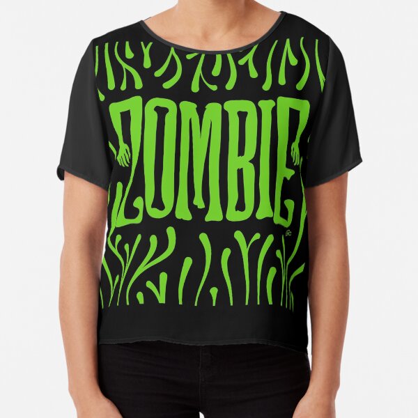 Zombie Logo (Creepy Green) Chiffon Top