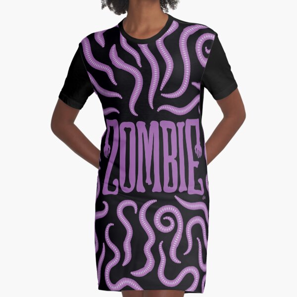 Zombie Logo (Purple Worms) Graphic T-Shirt Dress
