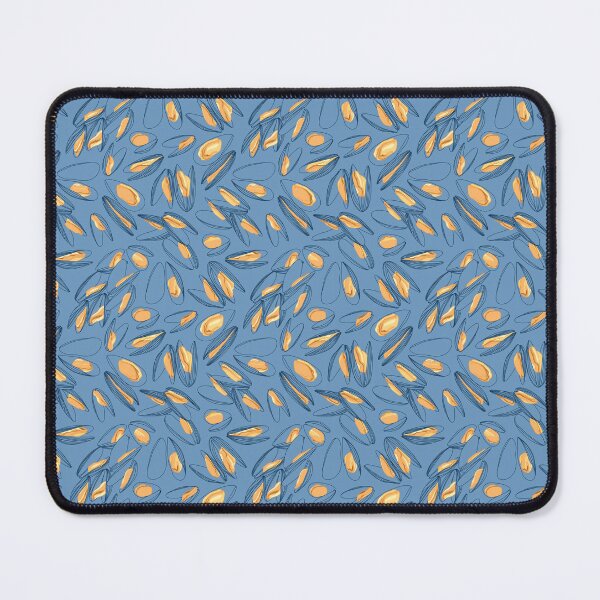 Item preview, Mussel Sketch Design on Blue. Seafood love designed and sold by RPuniquedesigns.