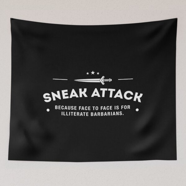 Item preview, Rogue Sneak Attack Illiterate Barbarians Gaming designed and sold by JassoEden.
