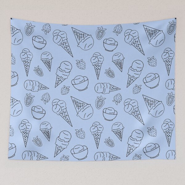 Item preview, Blueberry ice cream pattern designed and sold by AnnaEleCreate.
