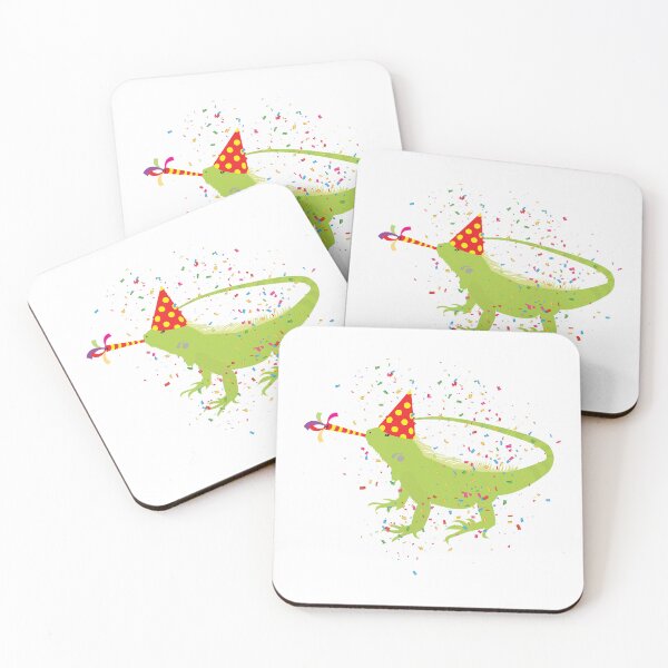 Item preview, Iguana Lizard Partying Animals Having a Party  designed and sold by idovedesign.