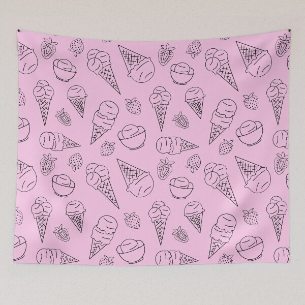 Item preview, Patrón de helado de chocolate con fresa designed and sold by AnnaEleCreate.