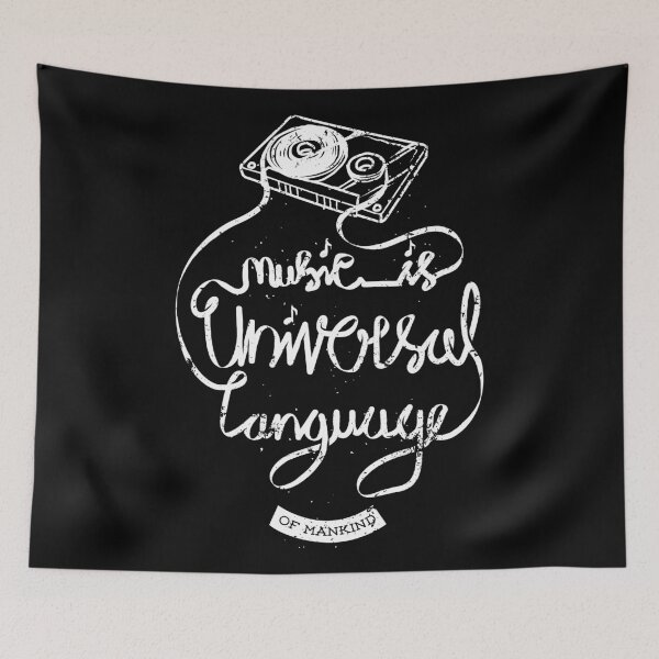 Item preview, Music is Language of Mankind designed and sold by Quilimo Studio.