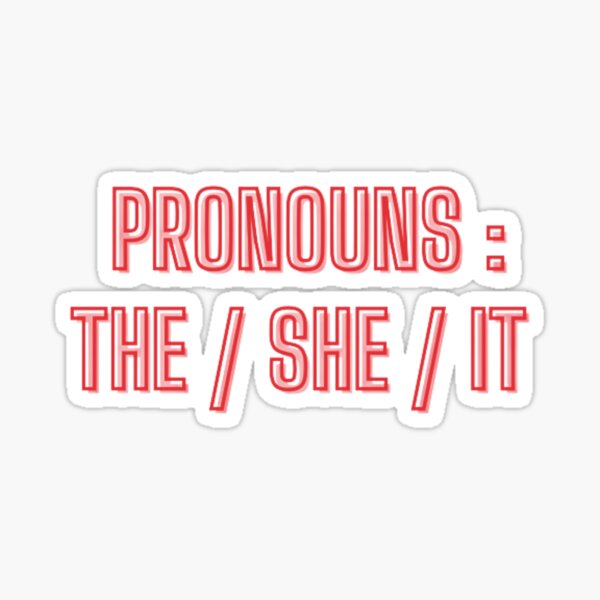Pegatina «Pronombres ella ella» de TheMarsEdit Redbubble