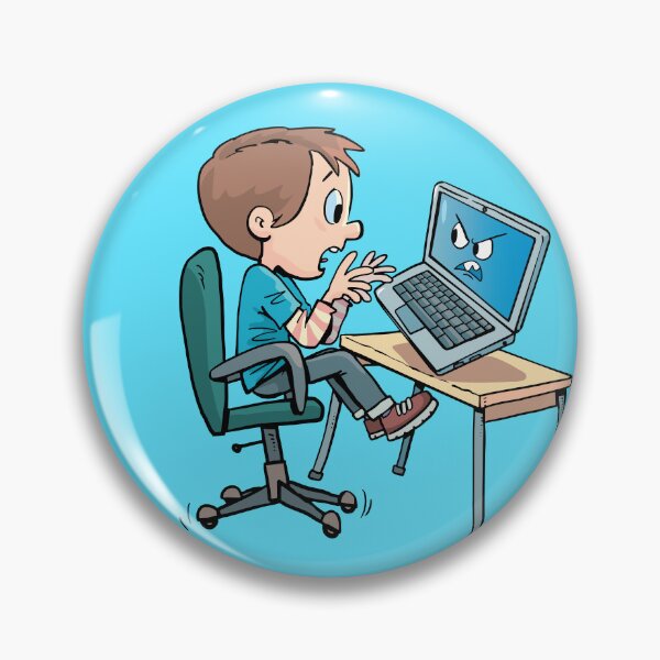 Item preview, boy scared by a raging laptop designed and sold by duxpavlic.