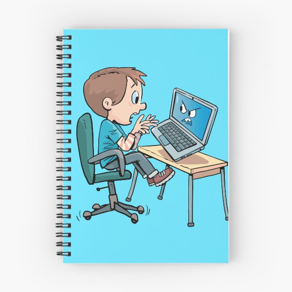 Item preview, boy scared by a raging laptop designed and sold by duxpavlic.