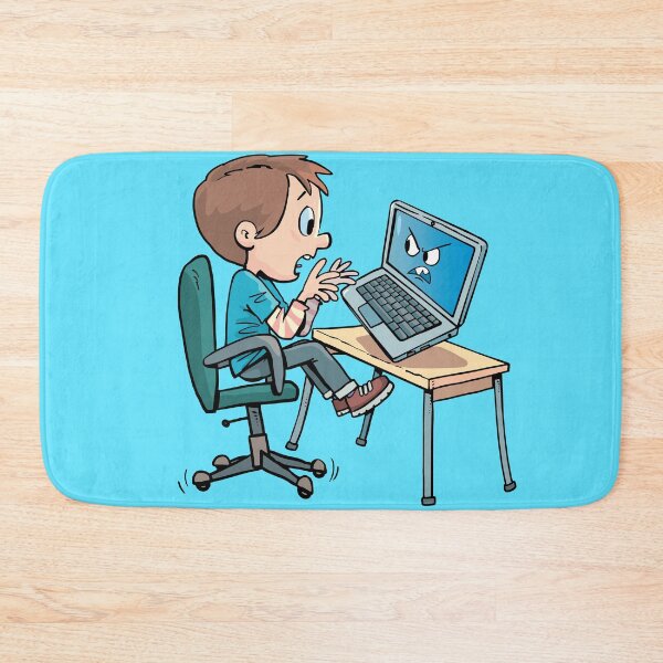 Item preview, boy scared by a raging laptop designed and sold by duxpavlic.