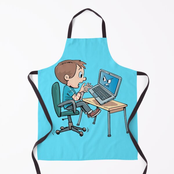 Item preview, boy scared by a raging laptop designed and sold by duxpavlic.