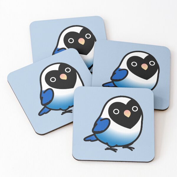 Item preview, Chubby Black-masked Cobalt Lovebird designed and sold by birdhism.