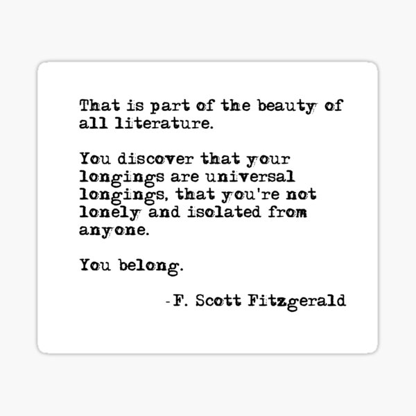 Item preview, The beauty of all literature - F Scott Fitzgerald designed and sold by peggieprints.