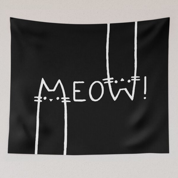 Item preview, Black and white, meow! designed and sold by cool-shirts.
