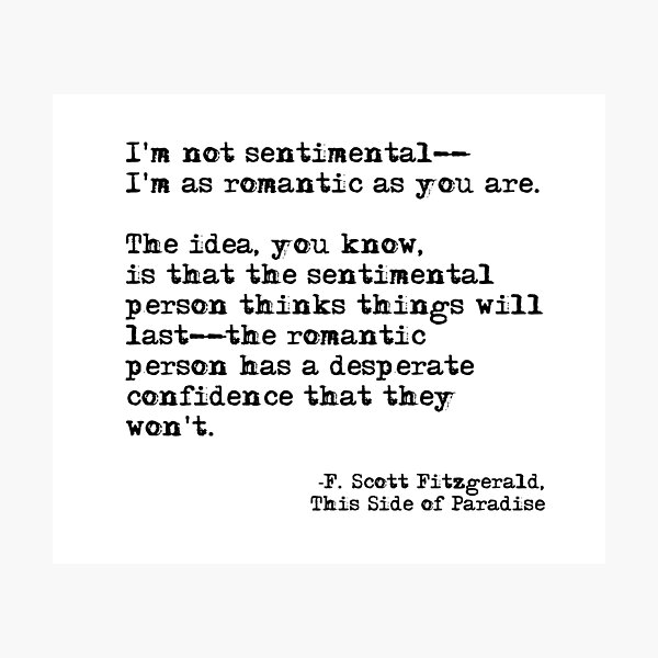 Item preview, La persona romántica - F Scott Fitzgerald designed and sold by peggieprints.