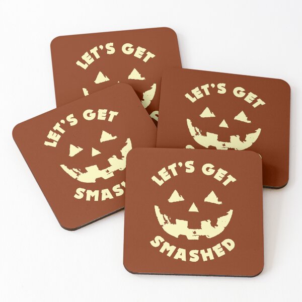 Item preview, Let's Get Smashed - Pumpkin Face | Funny Drinking Party Quote For Halloween designed and sold by TMBTM.