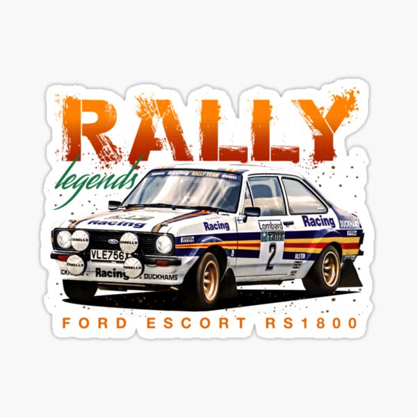 "Rally Legends Ford RS1800 70s vintage style" Sticker for Sale by
