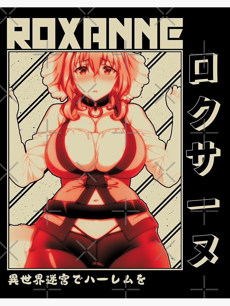 Roxanne ロクサーヌ, Isekai Meikyuu De Harem Wo Art Board Print for Sale by  B-love