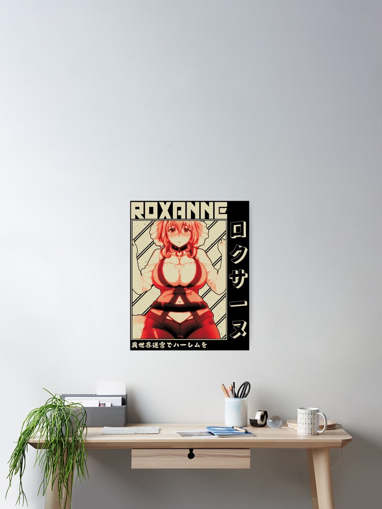 Roxanne ロクサーヌ, Isekai Meikyuu De Harem Wo Art Board Print for Sale by  B-love