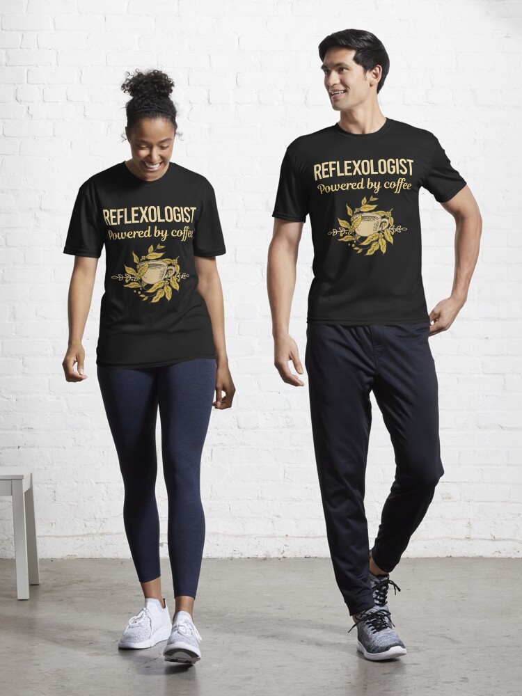 Thumbnail 1 of 7, Active T-Shirt, Powered By Coffee Reflexologist designed and sold by toniabrendaom.