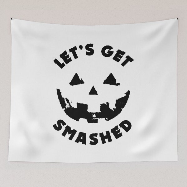 Item preview, Let's Get Smashed - Pumpkin Face | Funny Drinking Party Quote For Halloween designed and sold by TMBTM.