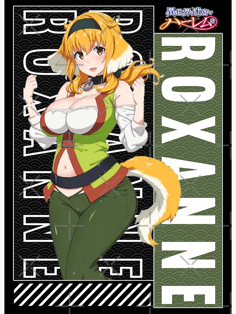 Roxanne ロクサーヌ, Isekai Meikyuu De Harem Wo Art Board Print for Sale by  B-love