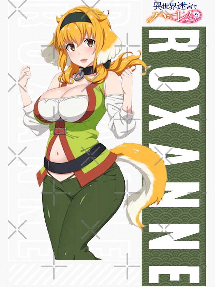 Isekai Meikyuu De Harem Wo Roxanne Solo Character Design Poster