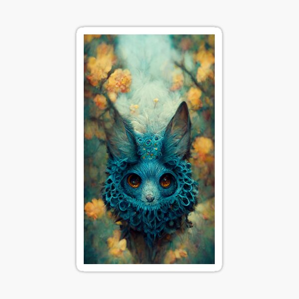 A fantasy magic dog in a fairy-tale wonderland forest. Sticker