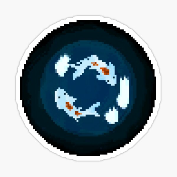 "Koi Fish in a Bowl Pixel Art" Sticker for Sale by shindeku | Redbubble