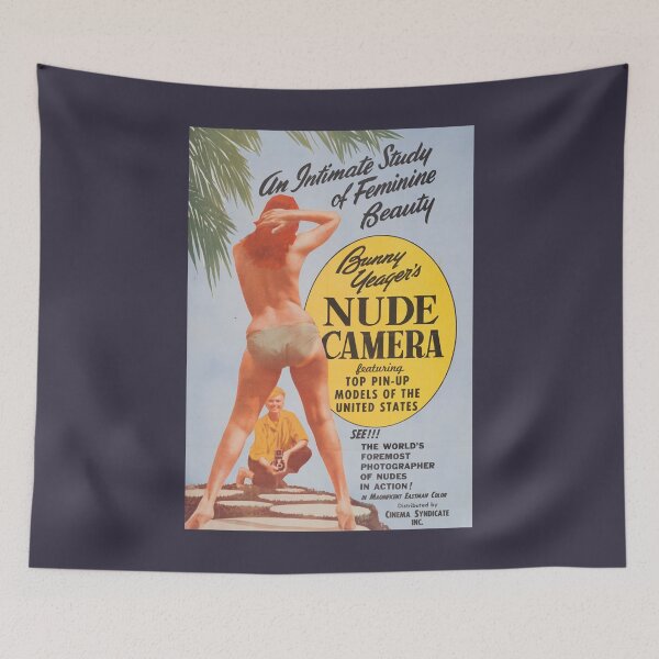 Item preview, Creme Bunny Yeager's Nude Camera Movie Poster designed and sold by WinfriedHaag.
