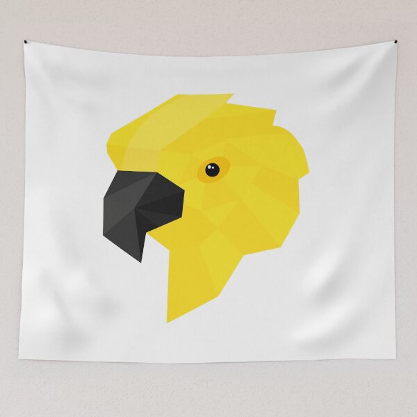 Aperçu de l'œuvre Oiseau polygone jaune créée et vendue par SherabArts.