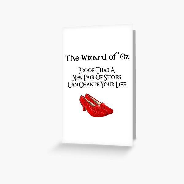 Wizard Of Oz Dorothy S Ruby Red Slippers Greeting Card By Cafepretzel Redbubble