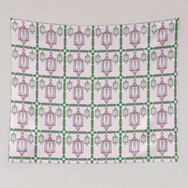 Item preview, The Three Lamps Design in Fabric Seamless Pattern designed and sold by MyMemoriesArts.