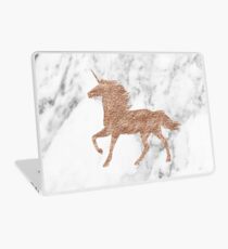Rosen-Goldmarmor-Einhorn Laptop Folie