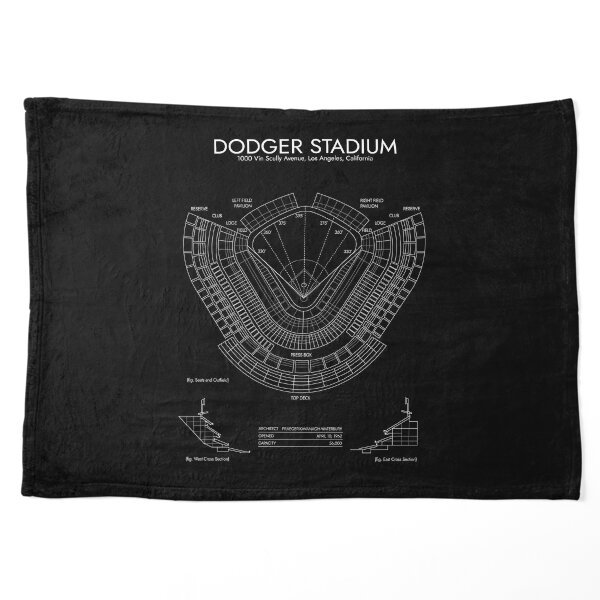 Los Angeles Office Art Black and White: Dodger Stadium