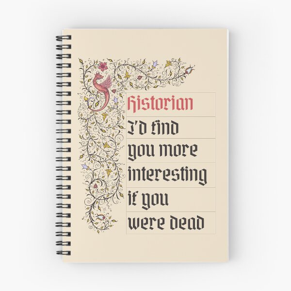 Item preview, Medieval Illuminated Manuscript Historian designed and sold by ThievingNargles.